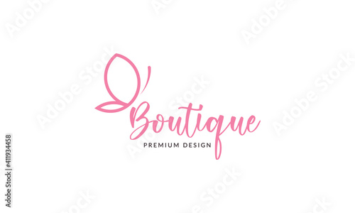 unique lines butterfly fly logo symbol vector icon graphic design illustration