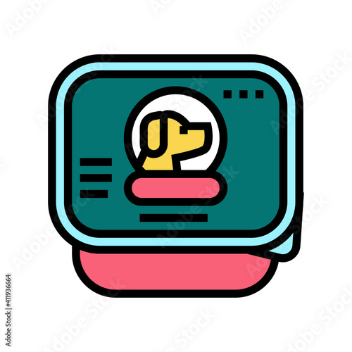preserves food dog color icon vector. preserves food dog sign. isolated symbol illustration