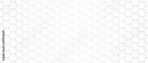 Abstract Hexagon white background with light and shadow. Modern Vector illustration