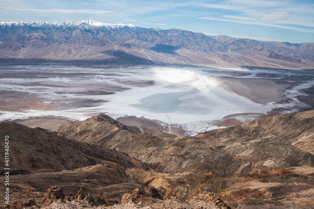 Dante's View of Badwater and Panamint Range in Death Valley National Park