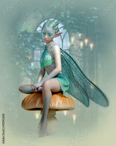 Dragon-Fly Fairy Blues, 3d CG