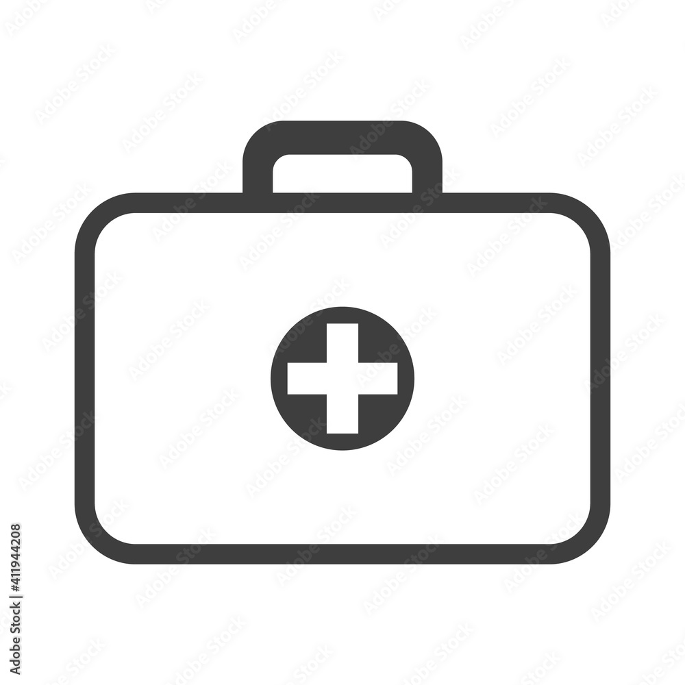 Vector first aid kit icon on white background. Eps 10 Vector first aid kit icon on white background. Eps 10