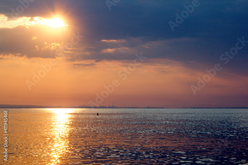 Dawn on the sea at Castellaneta Marina  Taranto  Puglia  Italy