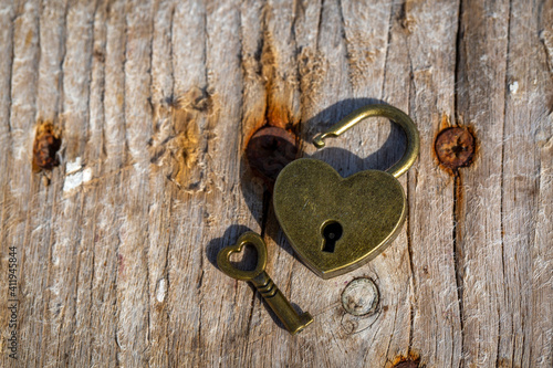 Heart shaped padlock. Valen...