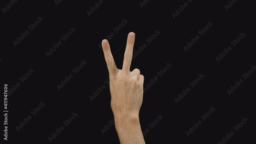 Set of 10 different pre keyed chroma key transparent finger counting gestures on greenscreen shot in 4k uhd Set of 10 different pre keyed chroma key transparent finger counting gestures on greenscreen shot in 4k uhd