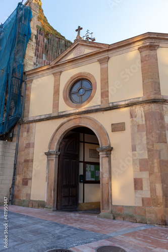 Oviedo, Spain - September 4, 2020: The Balesquida Chapel was founded in 1232 as the seat of the Brotherhood of the Balesquida. The current chapel is built in Baroque style. © An Instant of Time