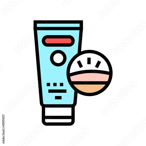 cream edema treatment color icon vector. cream edema treatment sign. isolated symbol illustration