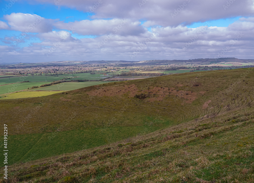 view of the Southern edge of Pewsey Vale near Pewsey 