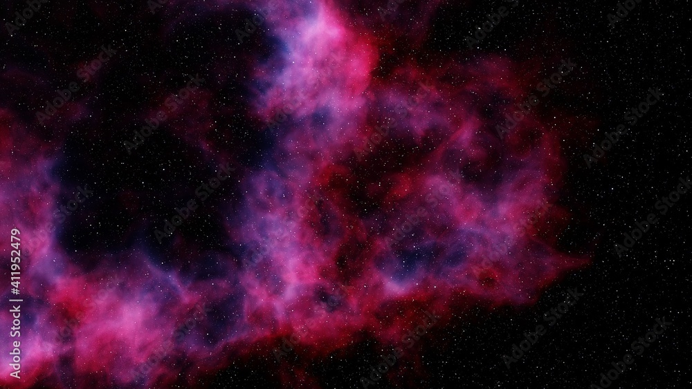 Space background with nebula and stars, nebula in deep space, abstract colorful background 3d render - obrazy, fototapety, plakaty 