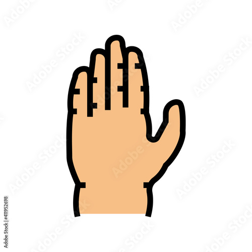 arm edema color icon vector. arm edema sign. isolated symbol illustration