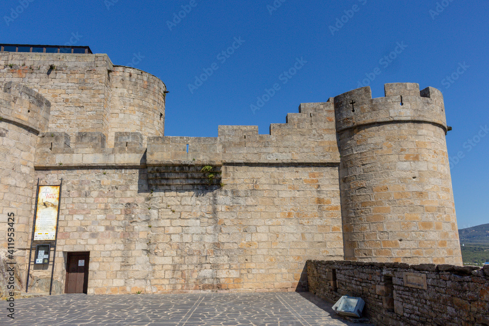 Puebla de Sanabria, Spain - September 6, 2020: The Castle of Puebla de Sanabria in the north-western part of the province of Zamora. It was built in the 15th century as a castle-palace. Puebla de Sanabria, Spain - September 6, 2020: The Castle of Puebla de Sanabria in the north-western part of the province of Zamora. It was built in the 15th century as a castle-palace.