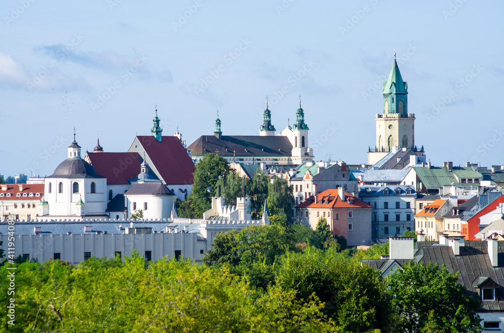 Green cityscape of Lublin, Poland