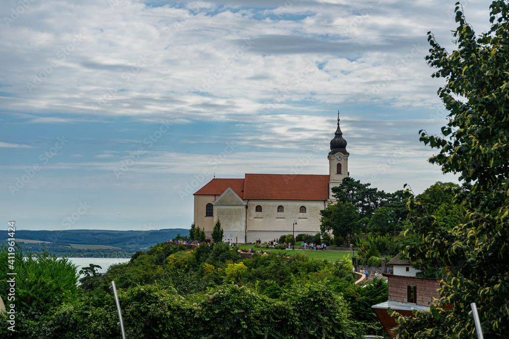 Fototapeta premium Tihany Monastery Hungary. Tihany peninsula. Travel Europe