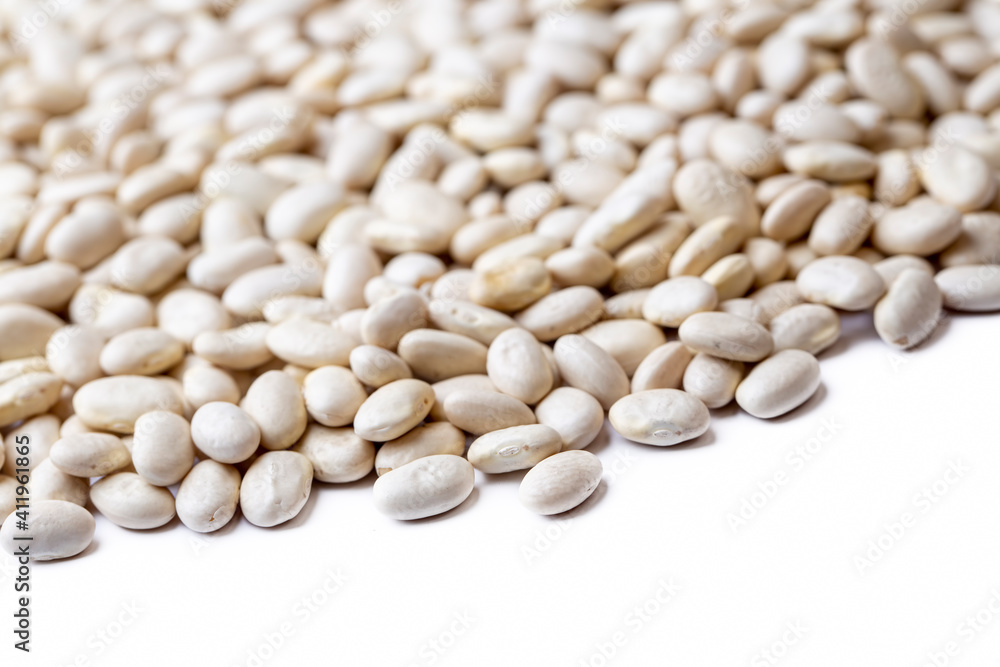 Haricot bean on the white background Haricot bean on the white background