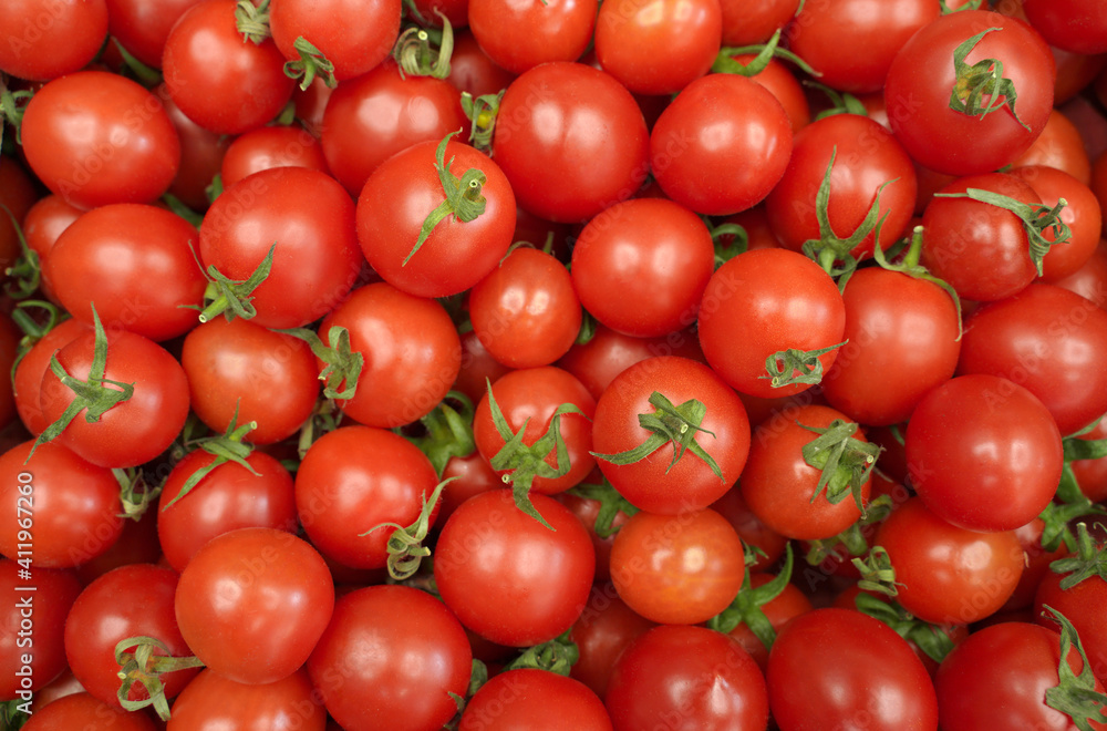 Ripe organic red tomatoes background Ripe organic red tomatoes background