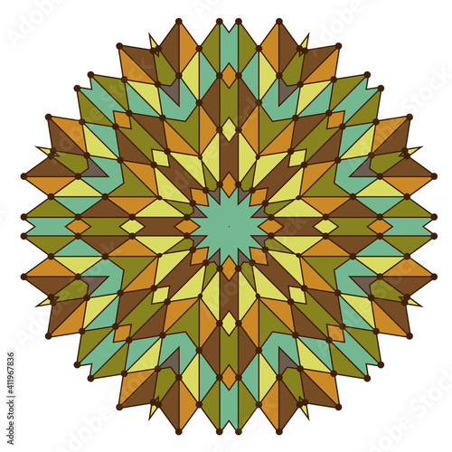 Vector illustration with abstract rosette.