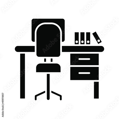 Workplace. linear icon. Line with Editable stroke on white background color editable