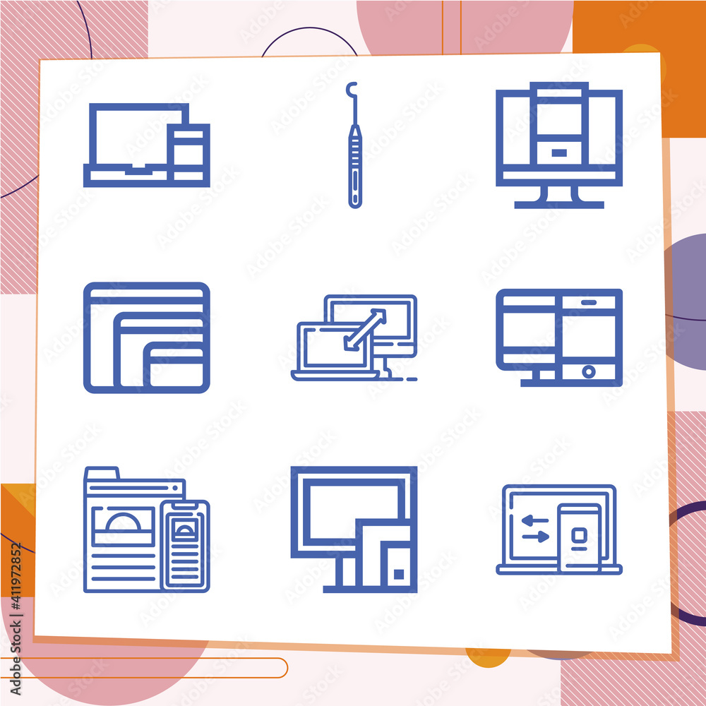 Simple set of 9 icons related to susceptible Simple set of 9 icons related to susceptible