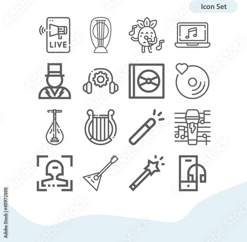 Simple set of ian related lineal icons.