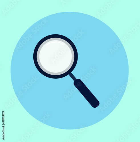 Magnifying glass icon. Line, glyph and filled outline colorful version, Search, find magnifier outline and filled vector sign. Symbol, logo illustration. Vector graphics. Lupa, lentes