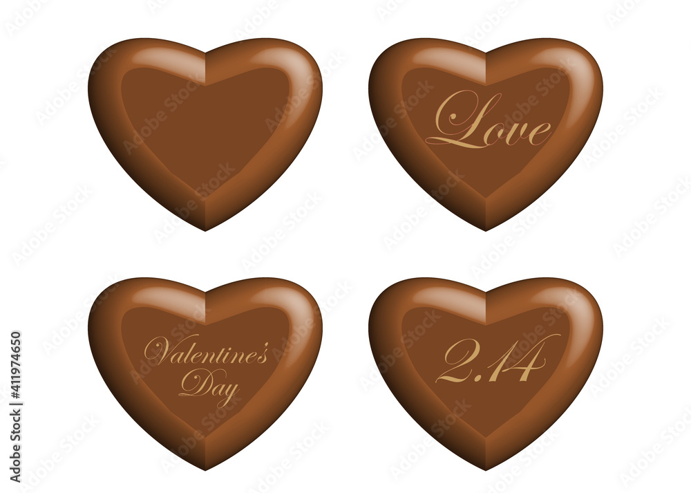 41_February_Valentine_illustration_Heart chocolate_milk