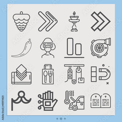 Simple set of true related lineal icons.