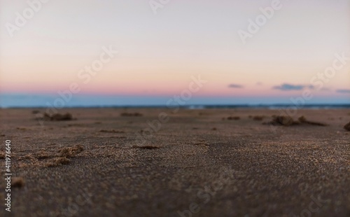 Vista para o mar da areia