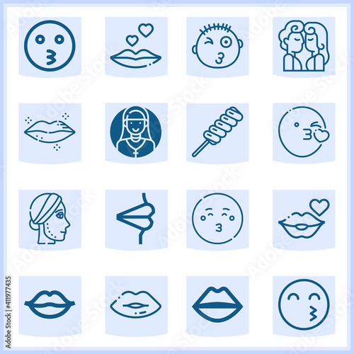 Lip  related simple set. 16  lineal