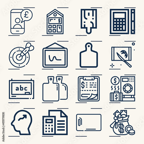 Simple set of exceed related lineal icons.