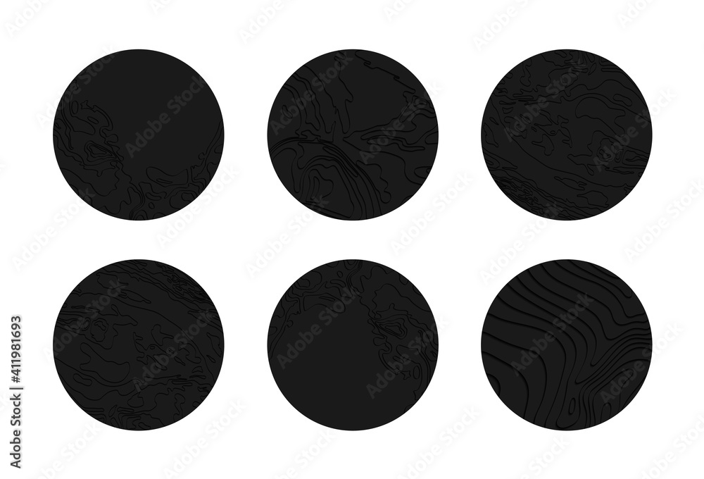 Line of topography. Mountain hiking.Dark topographic map set. 3D Cartography concept background. Map mockup infographics.World map Template. Vector illustration Line of topography. Mountain hiking.Dark topographic map set. 3D Cartography concept background. Map mockup infographics.World map Template. Vector illustration
