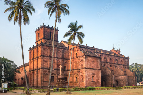 Fototapet Basilica of Bom Jesus or Borea Jezuchi Bajilika in Old Goa, India