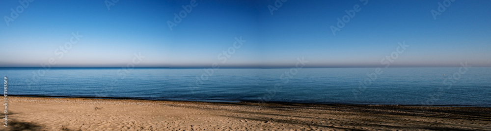 view of the sea from the hill