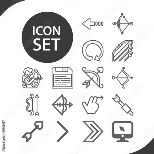 Simple set of butt shaft related lineal icons.