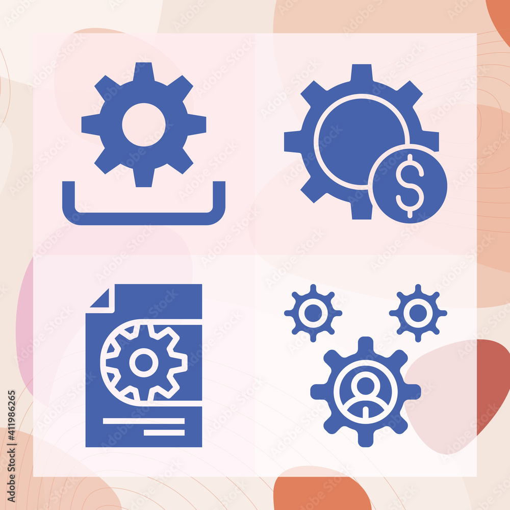Simple set of reserves related filled icons Simple set of reserves related filled icons