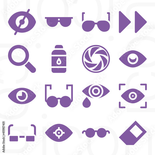 16 pack of opt  filled web icons set