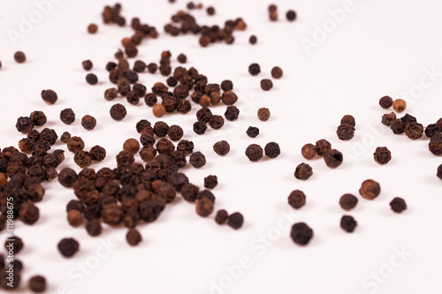 chaotically scattered brown and black balls