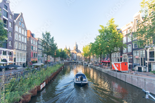 city canal in the Amsterdam 