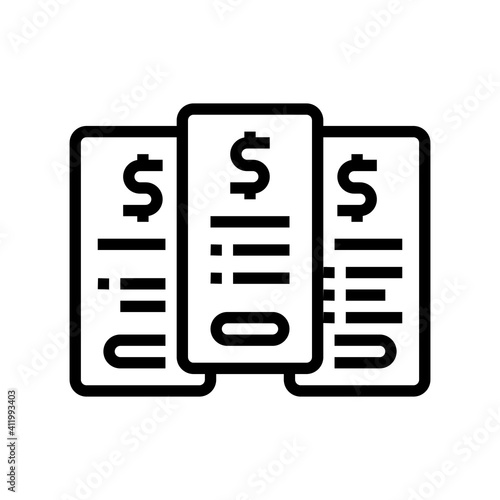 tariff plans subscription line icon vector. tariff plans subscription sign. isolated contour symbol black illustration