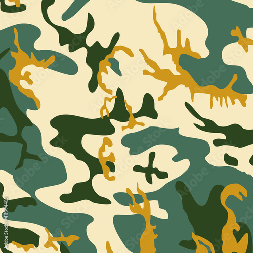 Fashionable camouflage pattern, vector illustration.Military print  Vector wallpaper © mindy77