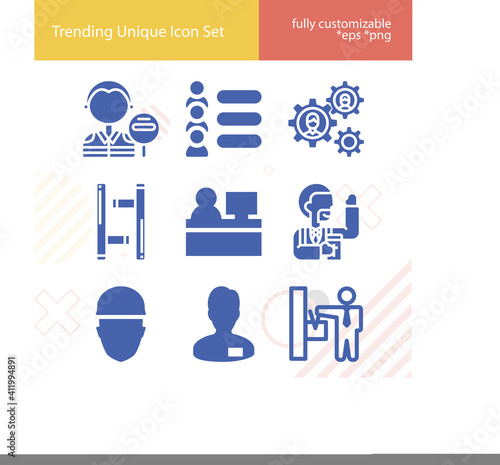 Simple set of wages related filled icons.