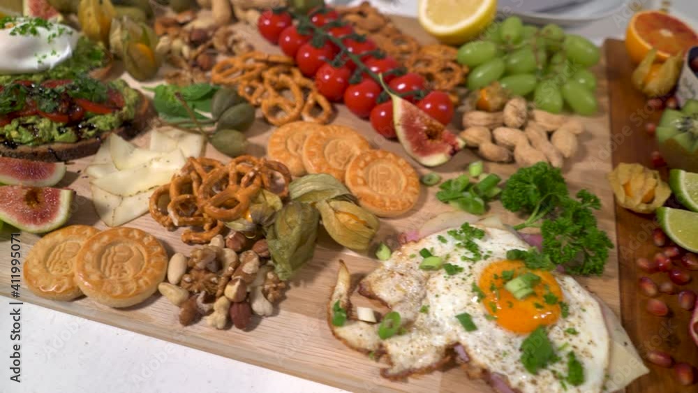 Brunch platter at the family table Brunch platter at the family table
