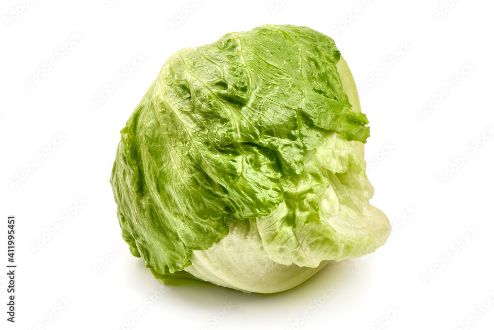 Fresh Iceberg salad, isolated on white background Fresh Iceberg salad, isolated on white background