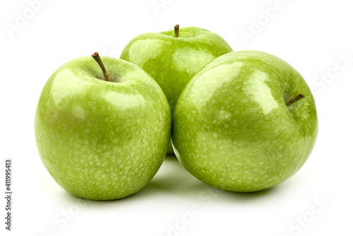 Granny smith apples, isolated on white background