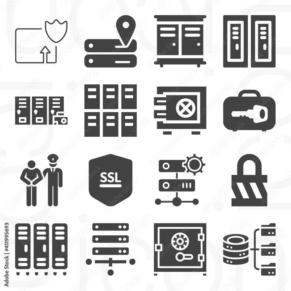 16 pack of treatise  filled web icons set