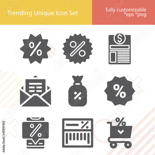Simple set of per related filled icons.