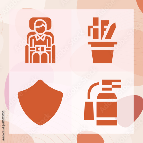 Simple set of regulations related filled icons