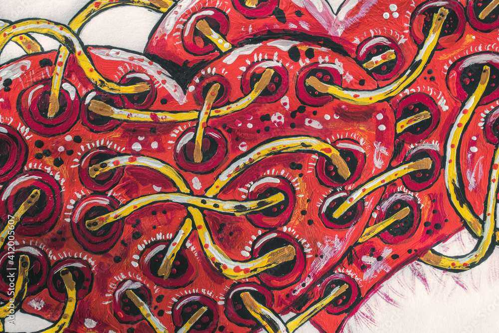 art figure valentine's day card tangled red hearts art figure valentine's day card tangled red hearts