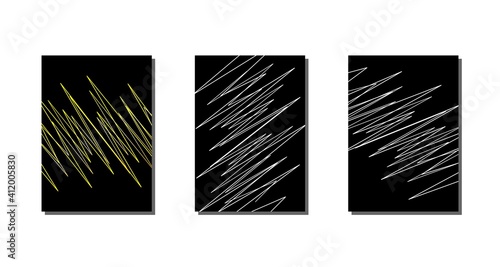 Background set. zigzag abstract lines with black base color © Rafli Madraf