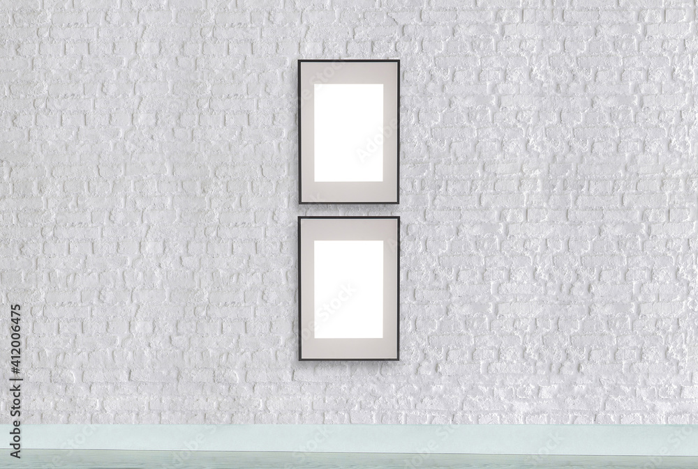 white brick wall modern lamp textured wood laminate flooring, empty space white brick wall modern lamp textured wood laminate flooring, empty space