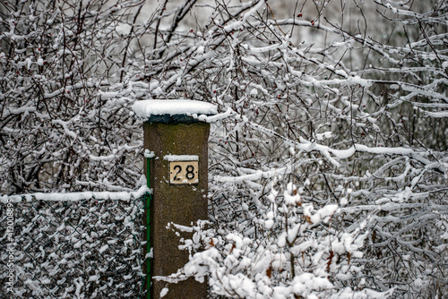 Photography snow covered mailbox, nacka,sverige,sweden, stockholm